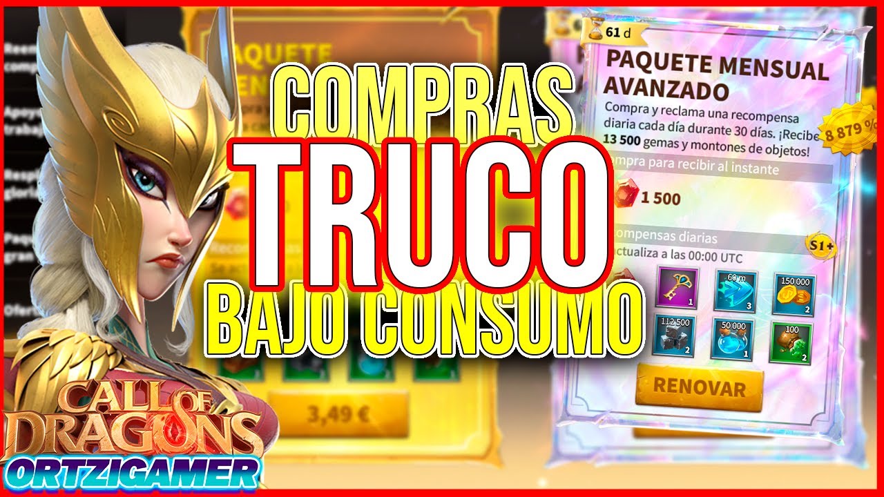 Compras Para Jugador de Bajo Consumo TRUCO Paquete Mensual Call of Dragons