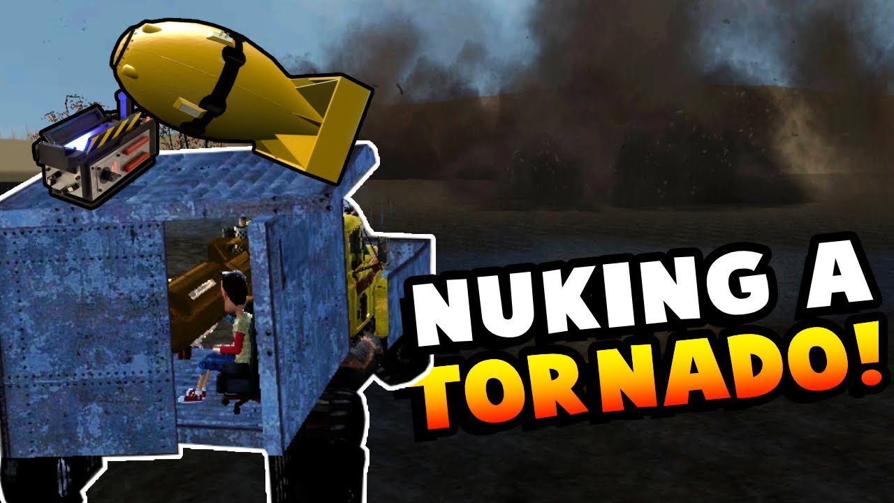 DRIVING A NUKE INTO AN F5 TORNADO! - Garry's Mod Gameplay (Gmod Roleplay) - Tornado Survival!