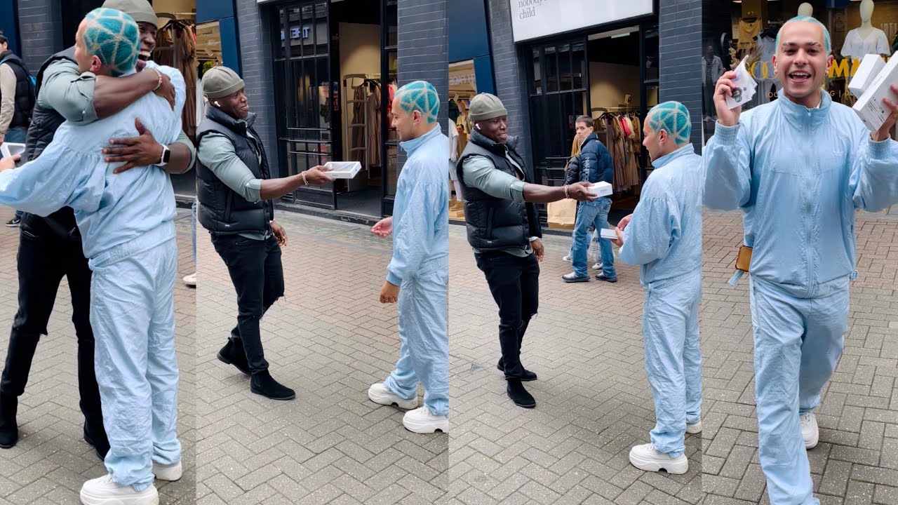 Обнимаю🫂💔=Iphone📱+Airpod+1000 фунтов стерлингов #fyp#social #viral #experiment #onthestreet #fory...