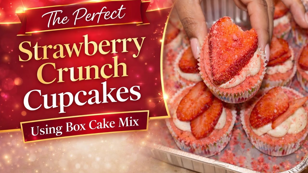 The Perfect Strawberry Crunch Cupcakes Using Box Cake Mix 
