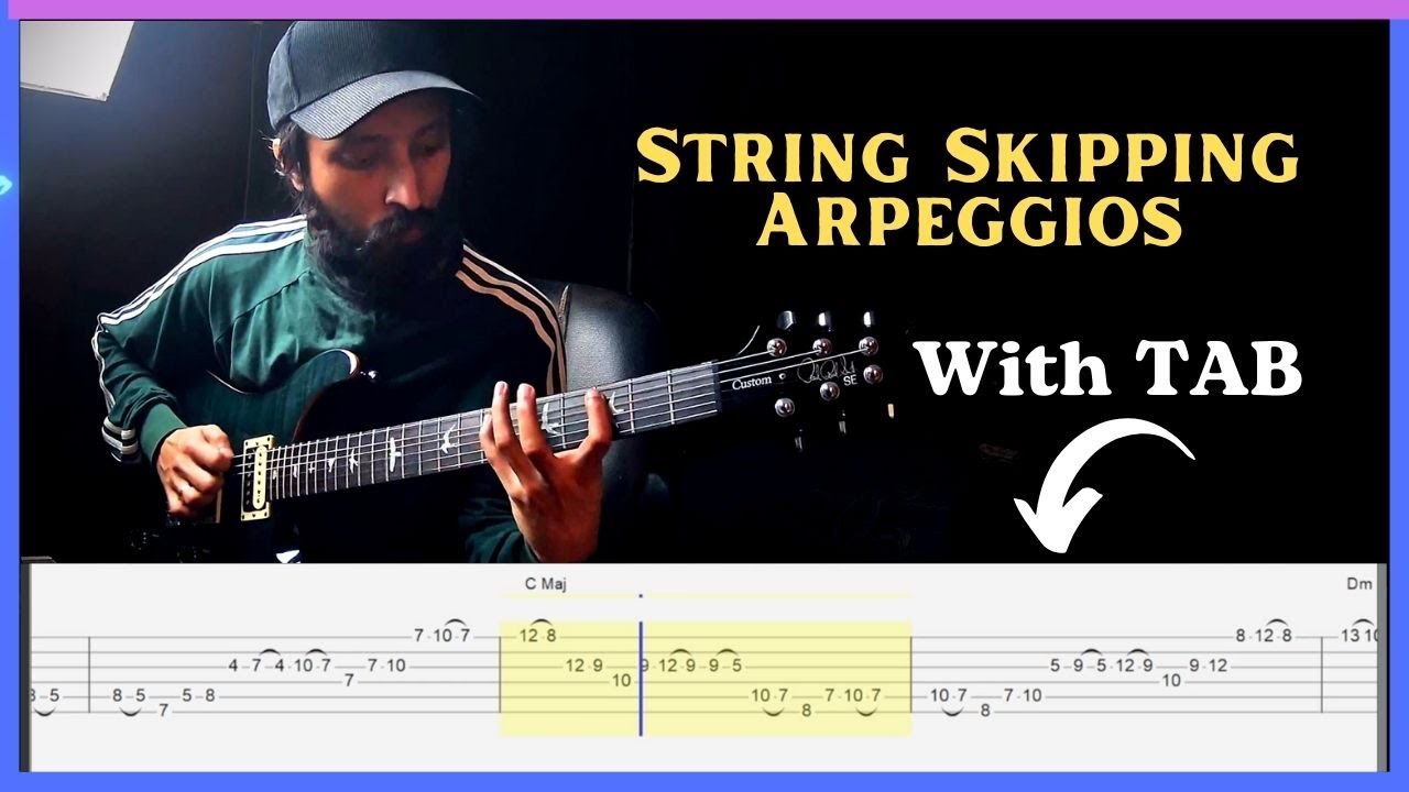 String Skipping Shred Lick (With Tab)