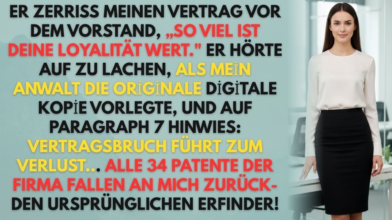 CEO zerfetzte meinen Vertrag – Ich sicherte mir 34 Patente