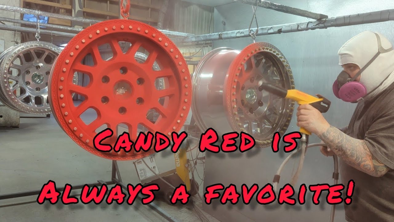 Lollypop Red over Super Chrome Powder Coating - Ep 141 - Unknown Coating