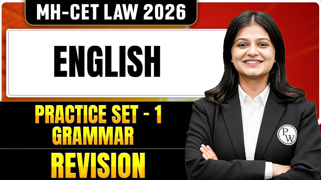English One Shot for MH-CET LAW 2026 | Complete Exam Revision | MH-CET Law