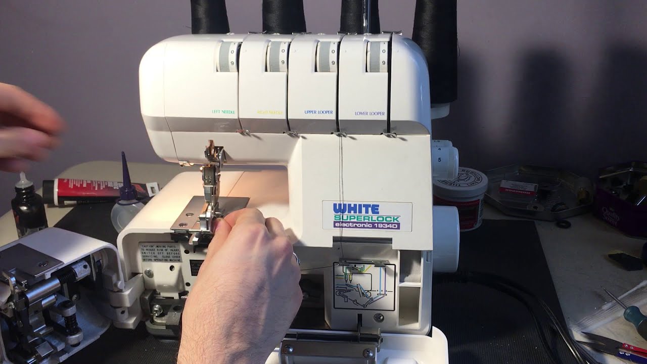 How to Thread a White Superlock 1934D Serger/Overlocker Sewing Machine