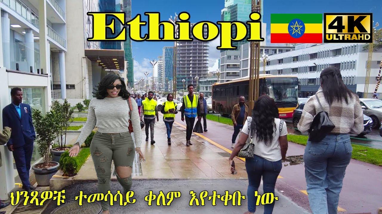 አዲስ አበባን እንደስሟ ያስውባታል የተባለው መንገድ ከእስጢፋኖስ ሜጋ Addis Ababa Walking tour Estifanos to Mega [4K] Ethiopia