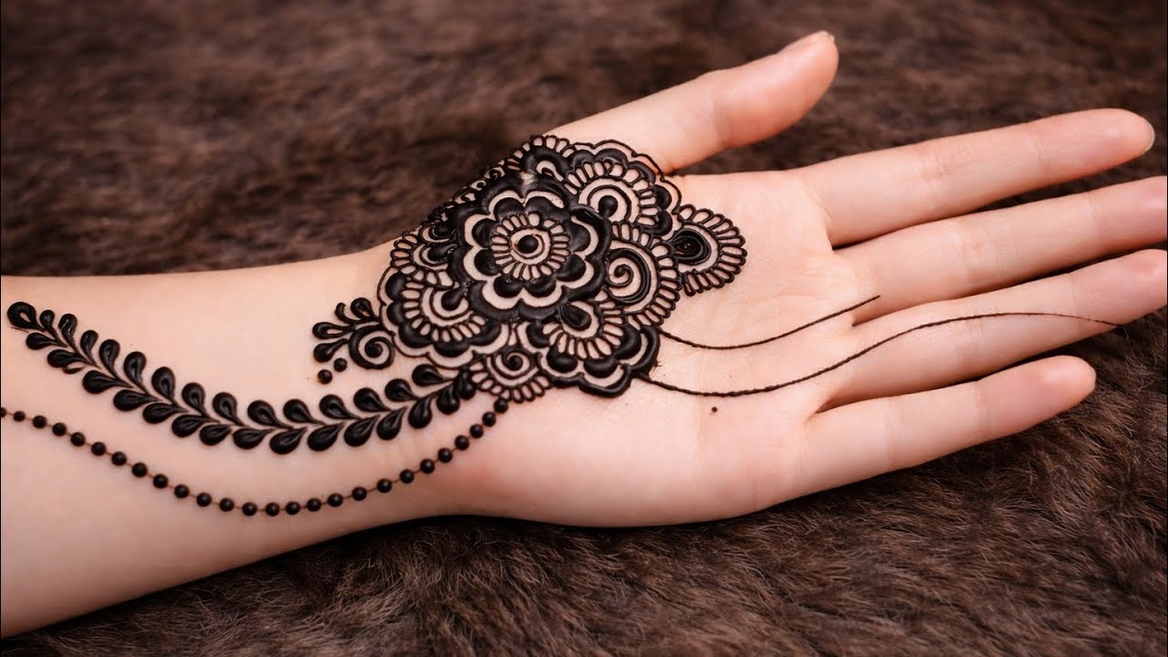 Very Beautiful Easy Stylish Mehndi design for Front hand|Front hand Mehndi design 