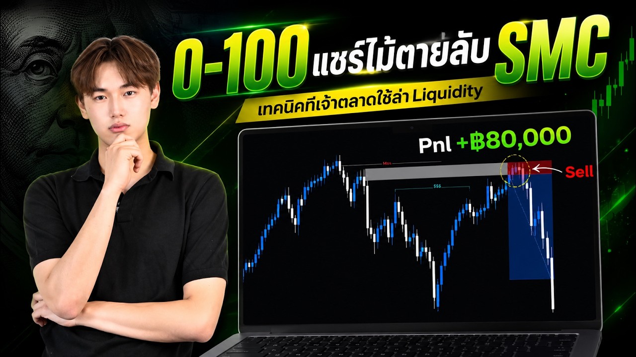 แชร์ท่าไม้ตายลับทองเทรดทอง +฿80,000 ในเทรดเดียว 0-100 ใน 10นาที | SMC - STC Ep.23