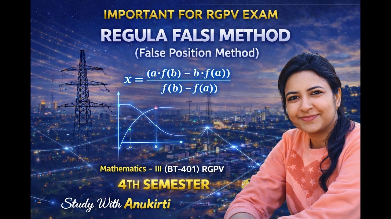 REGULA FALSI METHOD| MATHEMATICS III | UNIT I | #rgpvbhopal #electrical #education #mathematics