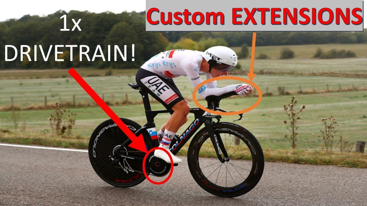 TOP SECRET COMPONENTS ON POGACAR TT BIKE
