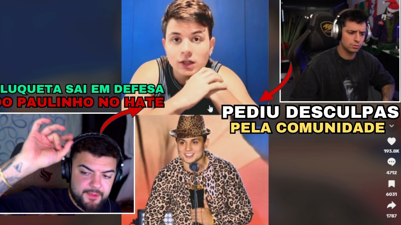 😨PELA 1° VEZ! LUQUET4 e CORINGA FALAM SOBRE HATE e PEB 2024 que PAULINHO O LOKO GANHOU!