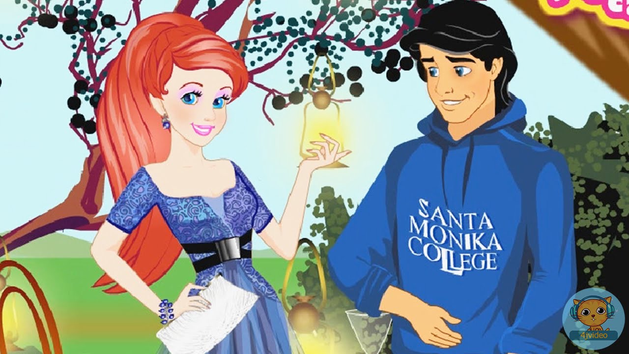 Ariel College Star - dress up games videos for kids - 4jvideo
