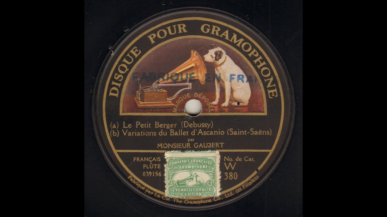 Philippe Gaubert, flute - DPG W380 1920
