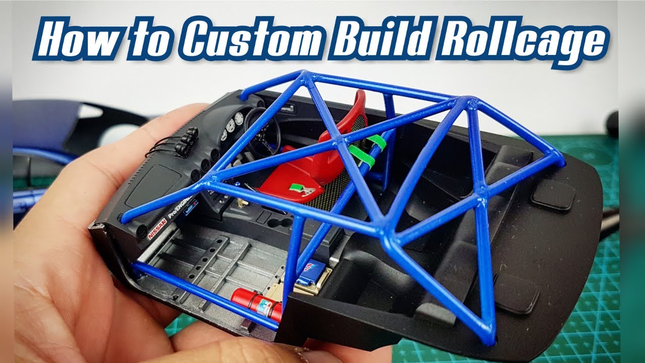 How to Build Custom Rollcage 1/24 Scale model car. Tamiya, Fujimi, Aoshima, Hasegawa.