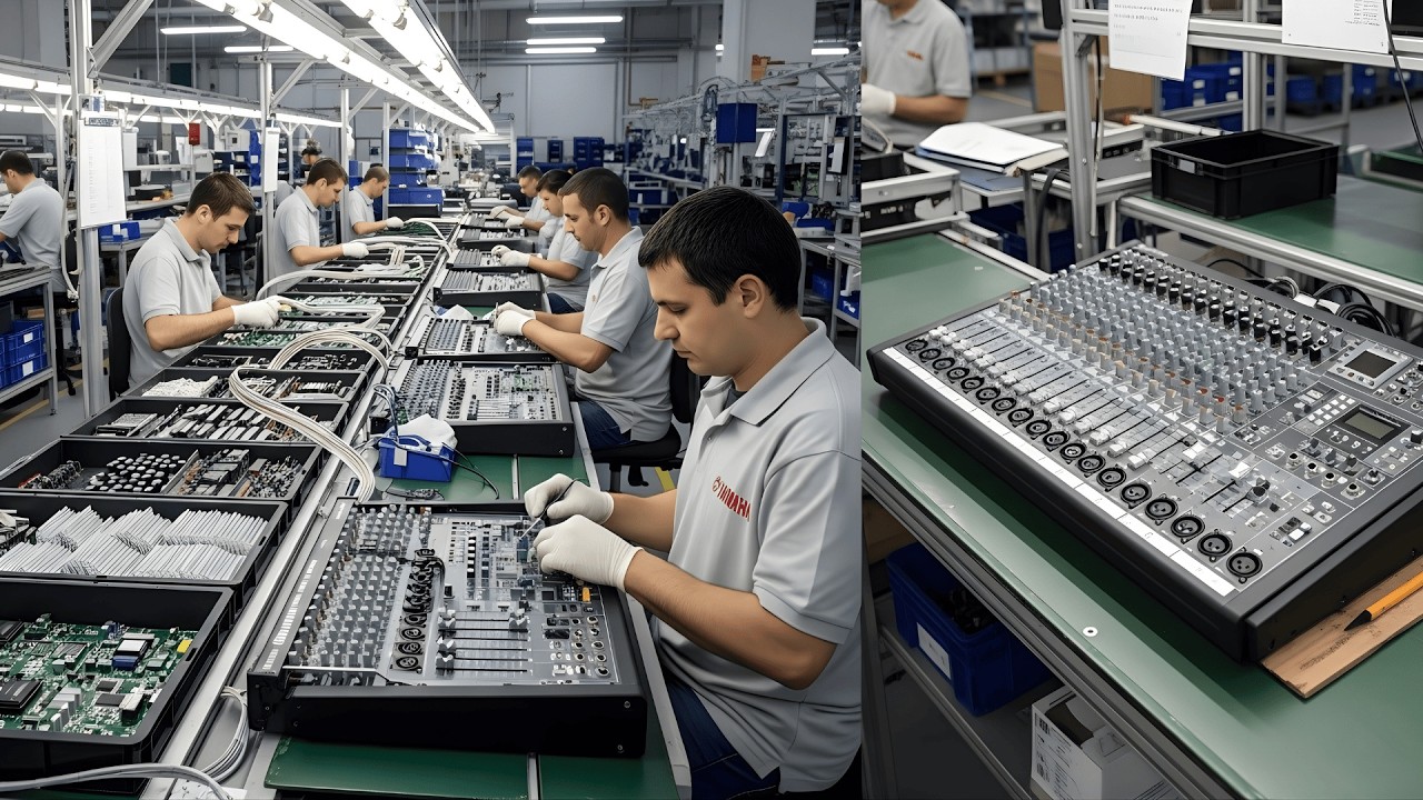 From Circuit Boards to Faders: Inside the Yamaha MG24/14FX Mixer Factory