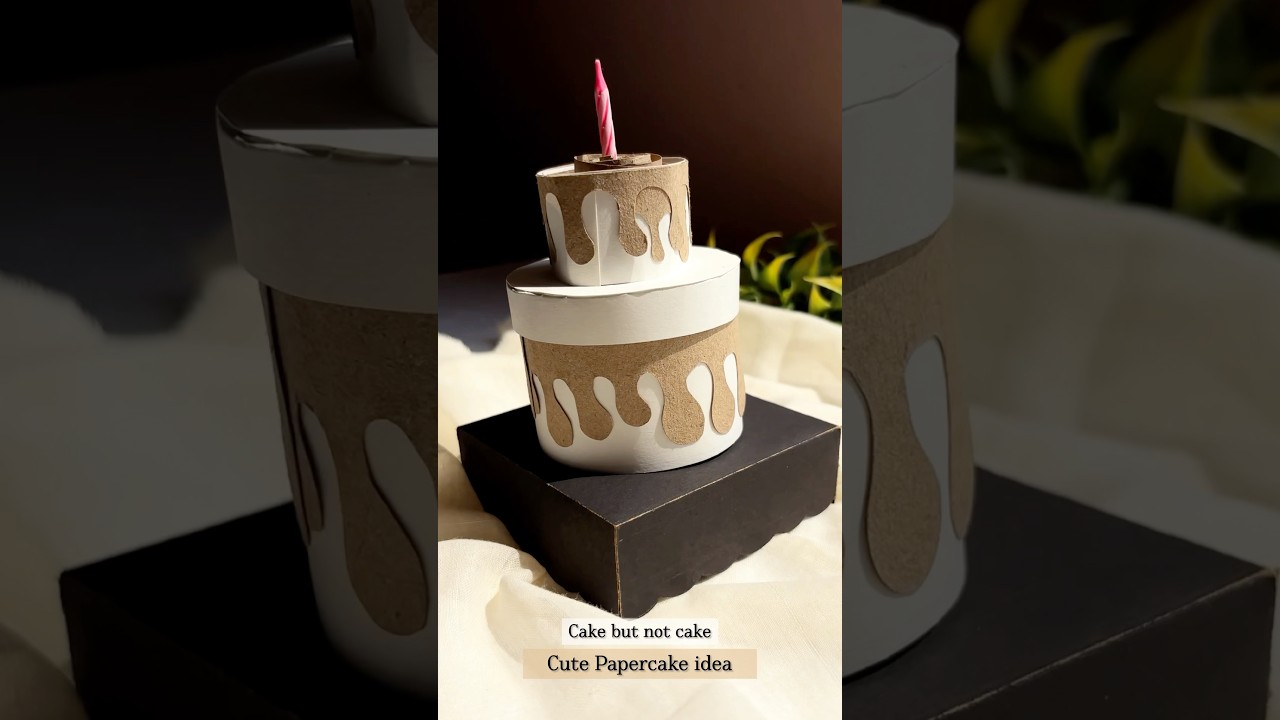 Cake but not cake😉when you can&rsquo;t  buy try this cute papercake idea#cake#papercraft#diy#fakecake