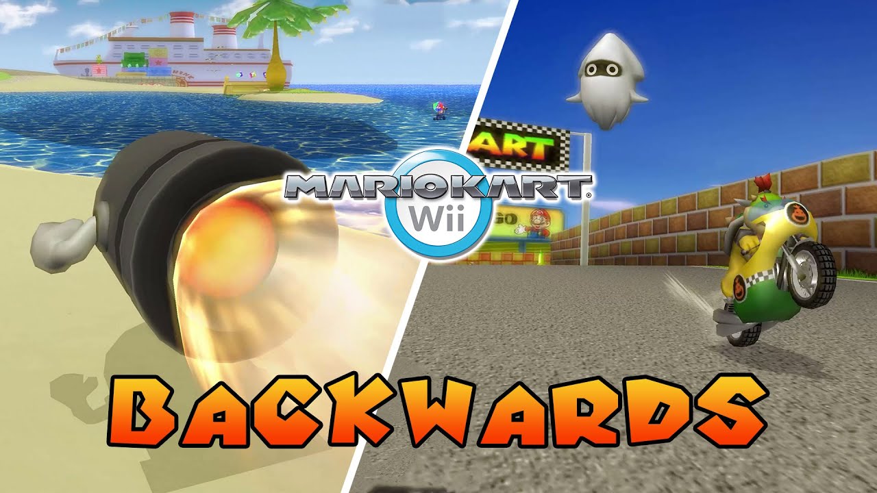 Mario Kart Wii - ALL Shell Cup Courses backwards (150cc)