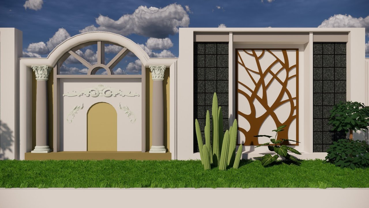 Spanish Boundary Wall Design || Parda Wall Design || AL Rehman Architects