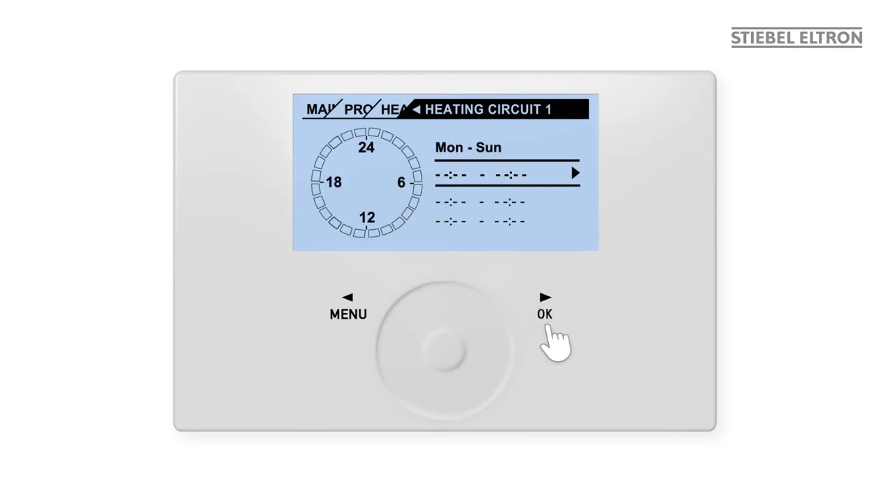 STIEBEL ELTRON LWZ: Set heating programme
