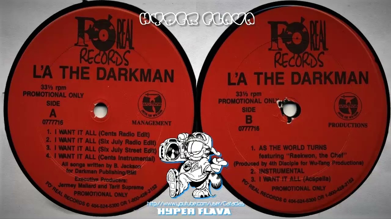 La The Darkman - I Want It All / As The World Turns (Full Vinyl, 12