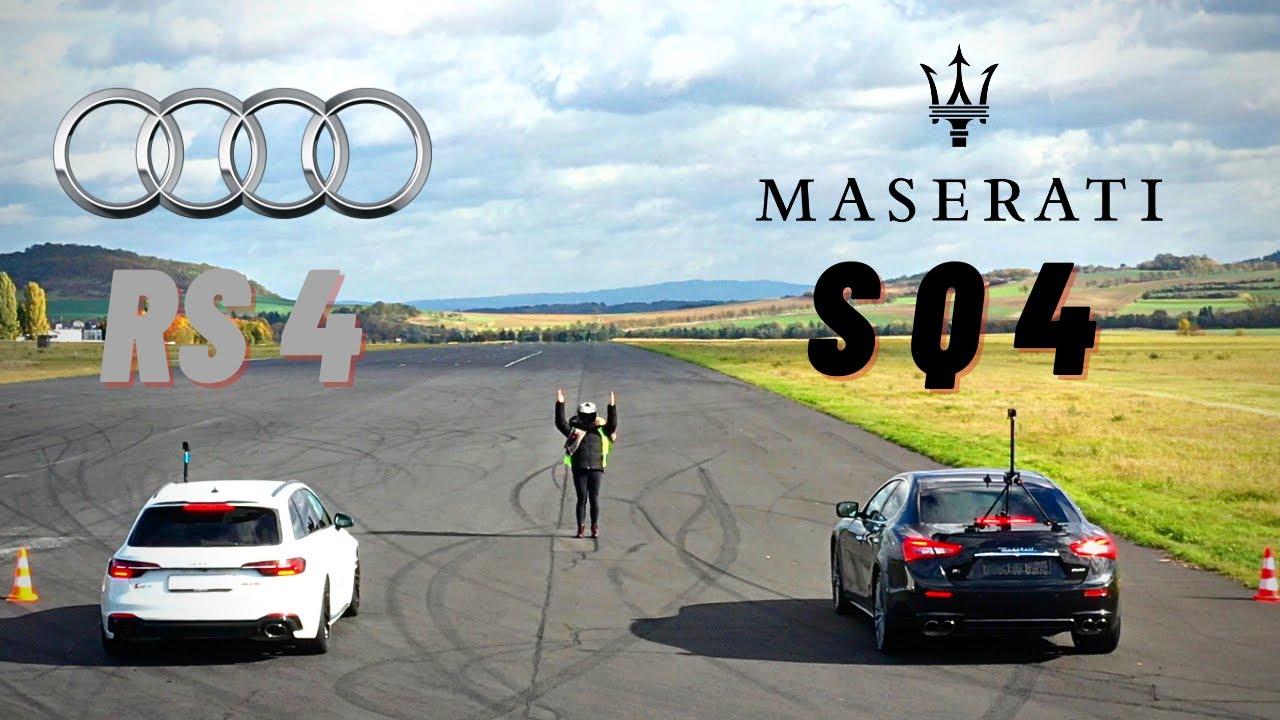 AUDI RS4 VS MASERATI SQ4 RACE -AX SPEED BRO