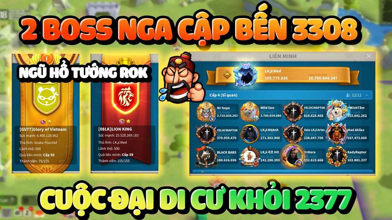 2 Gấu Nga & Dàn Nick Khủng Nhập Cư 3308 - Ngũ Hổ Tướng Sẵn Sàng Cho Hell KvK Rise of Kingdoms