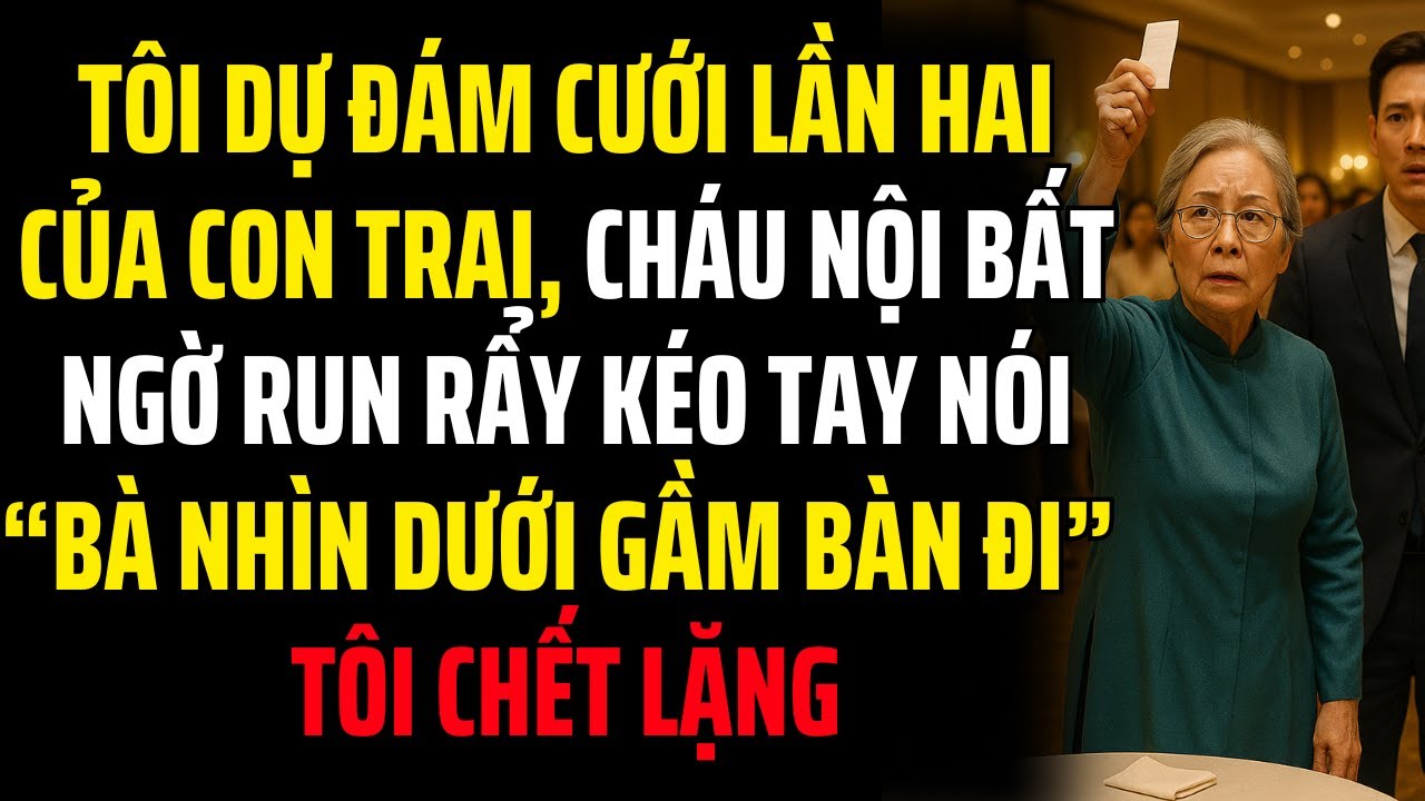 Đám Cưới Lần Hai Của Con Trai, Cháu Nội Bất Ngờ Run Rẩy Kéo Tay Nói “Bà Nhìn Dưới Gầm Bàn Đi”