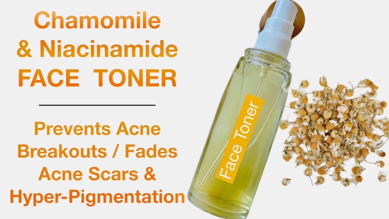 How To Make Chamomile & Niacinamide FACIAL TONER For Acne Free Face & To Clear Dark Spots