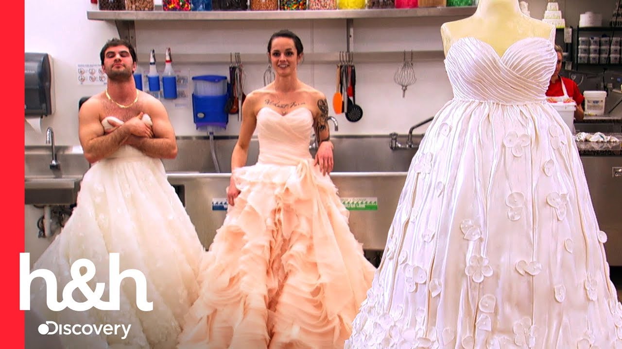 &iexcl;Buddy necesita modelos para hacer pastel de un vestido de novia! | Cake Boss | Discovery H&H