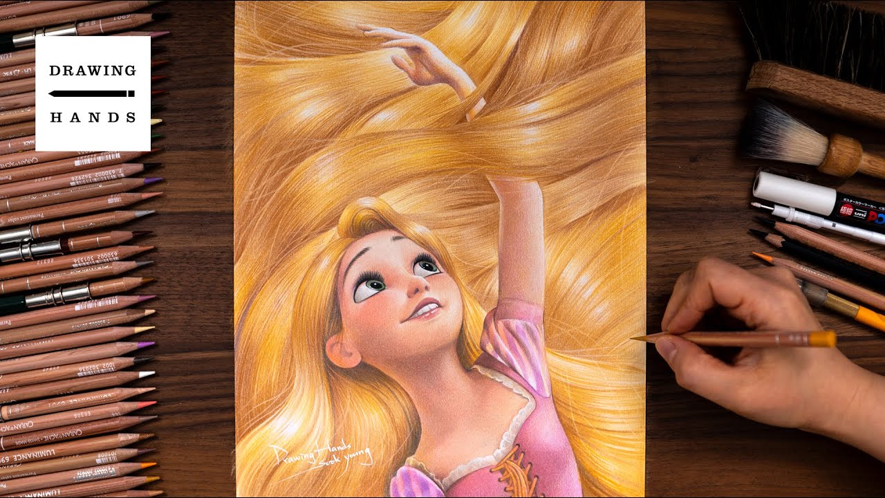 Drawing Disney Princess Rapunzel [Drawing Hands]