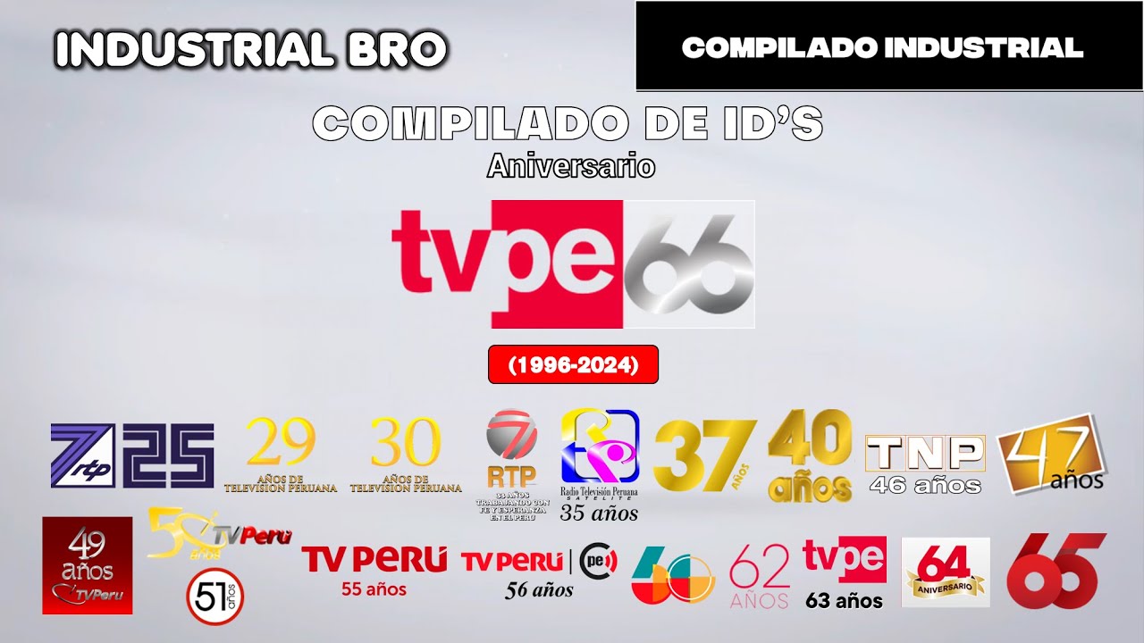 #CompiladoIndustrial Compilado de ID's - Aniversario: TV Perú (1983-2024)