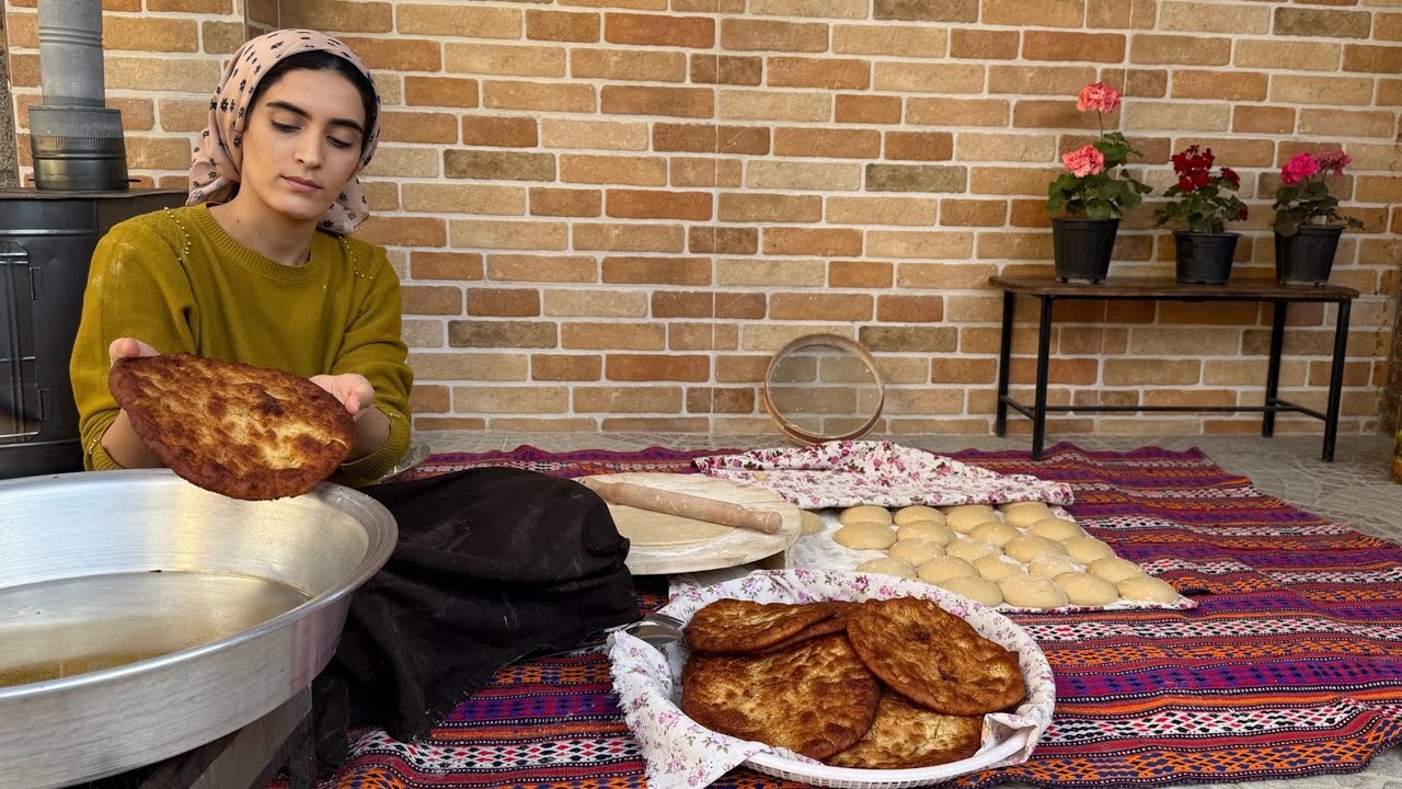 Traditional Sweet Bread Fried in Olive Oil | Peaceful Village Life