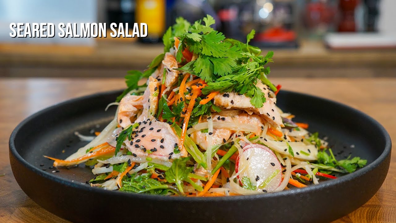 Seared Salmon Asian Salad | Healthy & Delicious Recipe