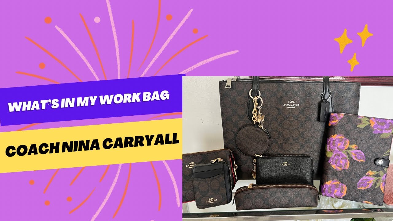 What’s In My Work Bag | Coach | Nina Carryall 🤎🖤