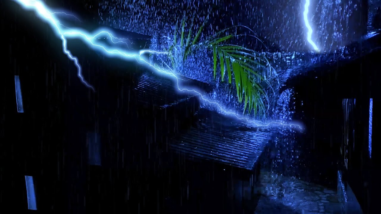Heavy Rain & Thunder Sounds Live Stream – Deep Sleep, Insomnia Relief, Relaxation & Calm Night #72