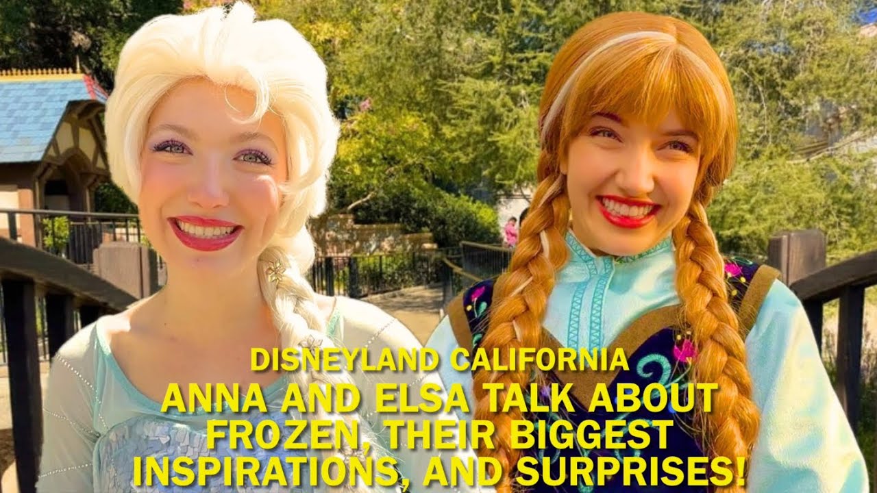Anna and Elsa Talk About Frozen, Their Biggest Inspirations & More SURPRISES at Disneyland! #disney