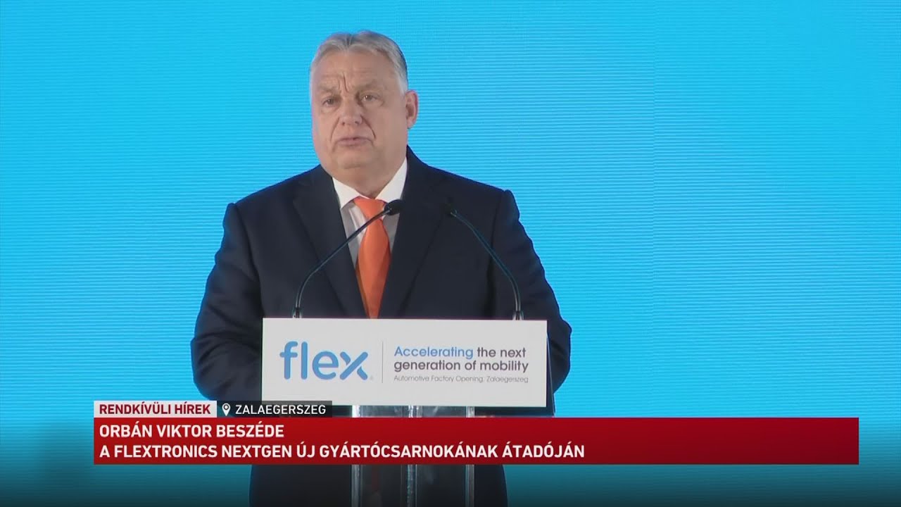 Orbán Viktor beszéde a NextGen új gyártócsarnokának átadóján