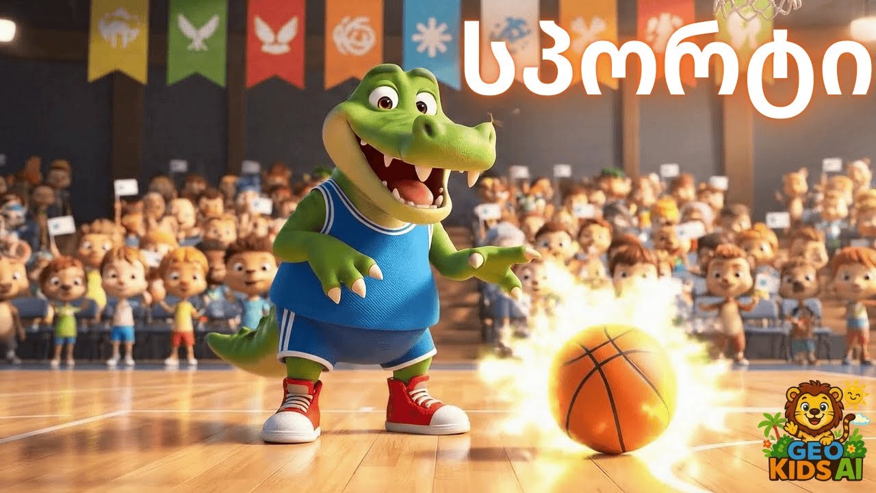 სპორტი კროკოდილოსთან ერთად | ისწავლე სპორტის სახეობები საბავშვო ანიმაციით