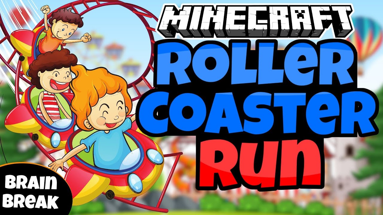 🎢 Roller Coaster Run 1 🎢  | Minecraft | Brain Break | Mini-Games | GoNoodle Inspired