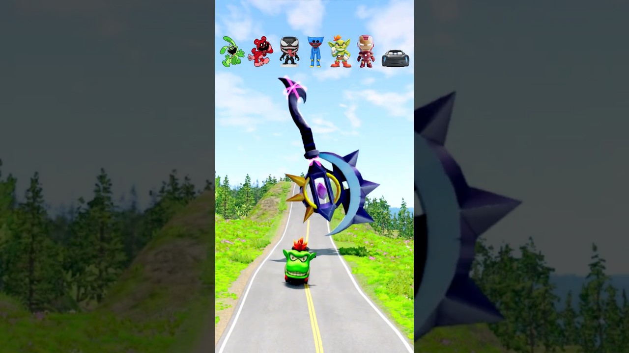 Goblimon vs Giant Magic Hammer – Crazy Monster Crash Challenge!