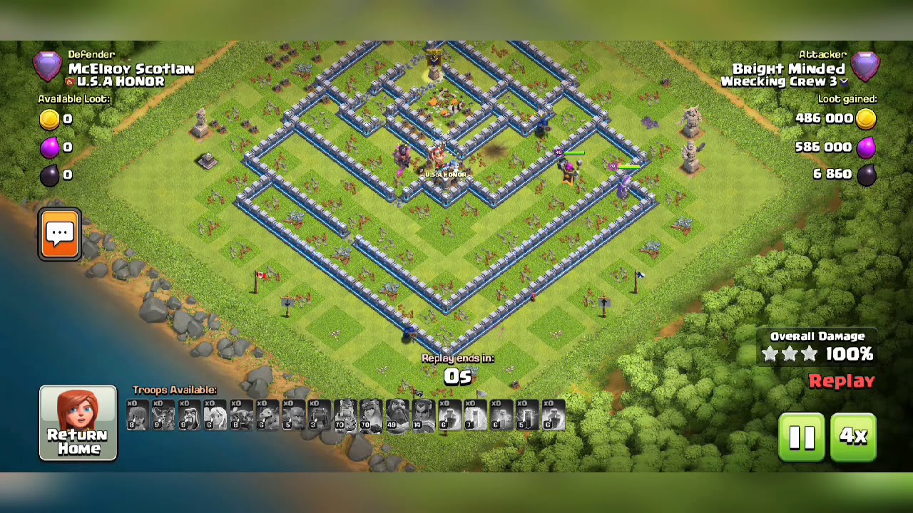 Town hall 13 best trophy pushing attack