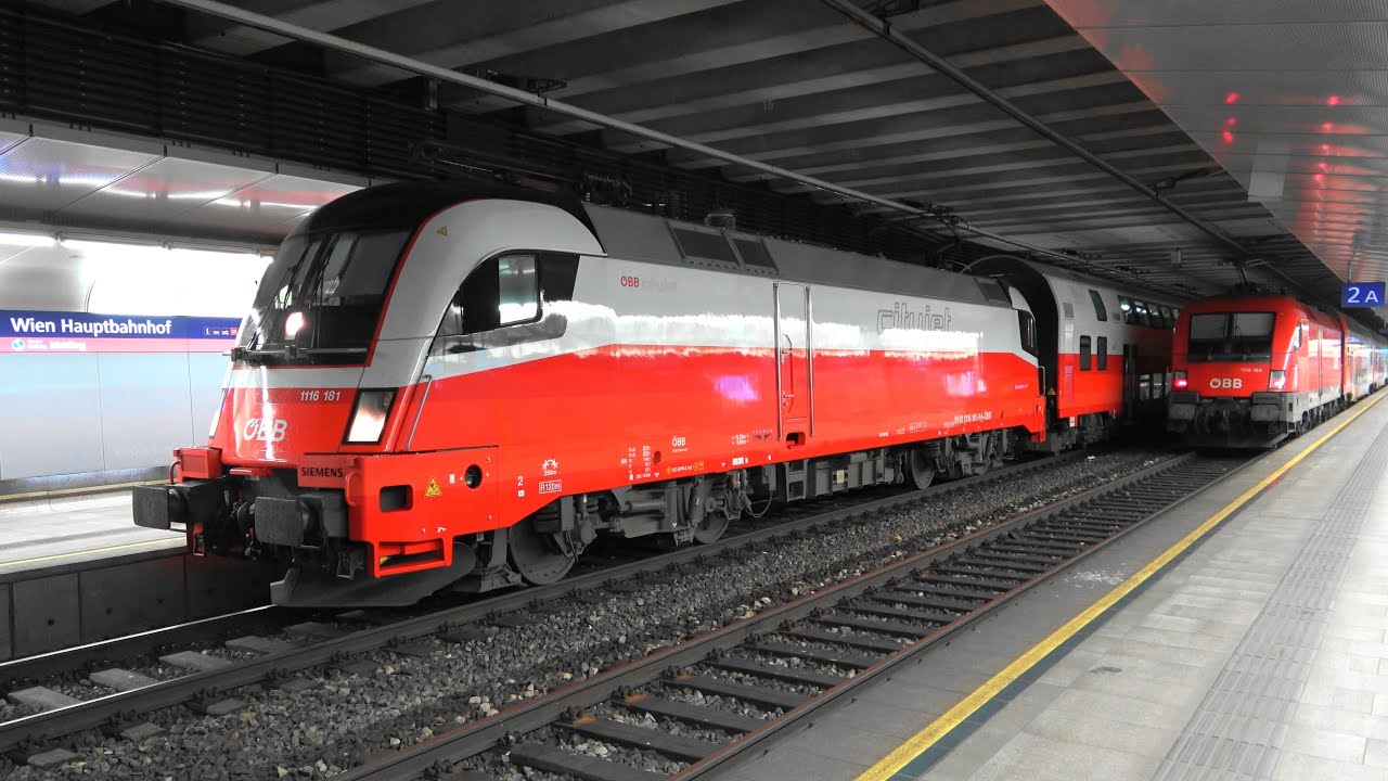 Wien Hbf:🤩Mein erster kompletter CityJet Dosto m. 11116 181 CityJet-Lok