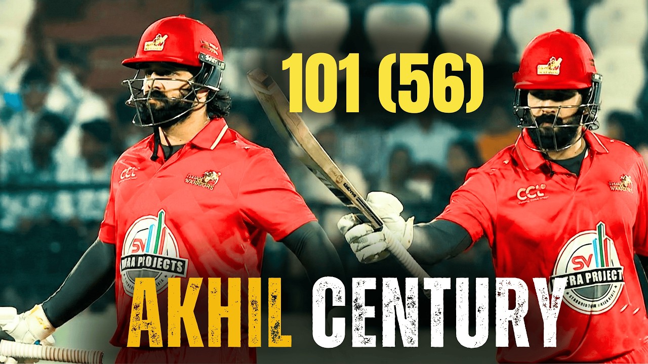 Akhil Akkineni’s INSANE 101 of 56! 🔥 First Century of CCL 2026 | Telugu Warriors Highlights