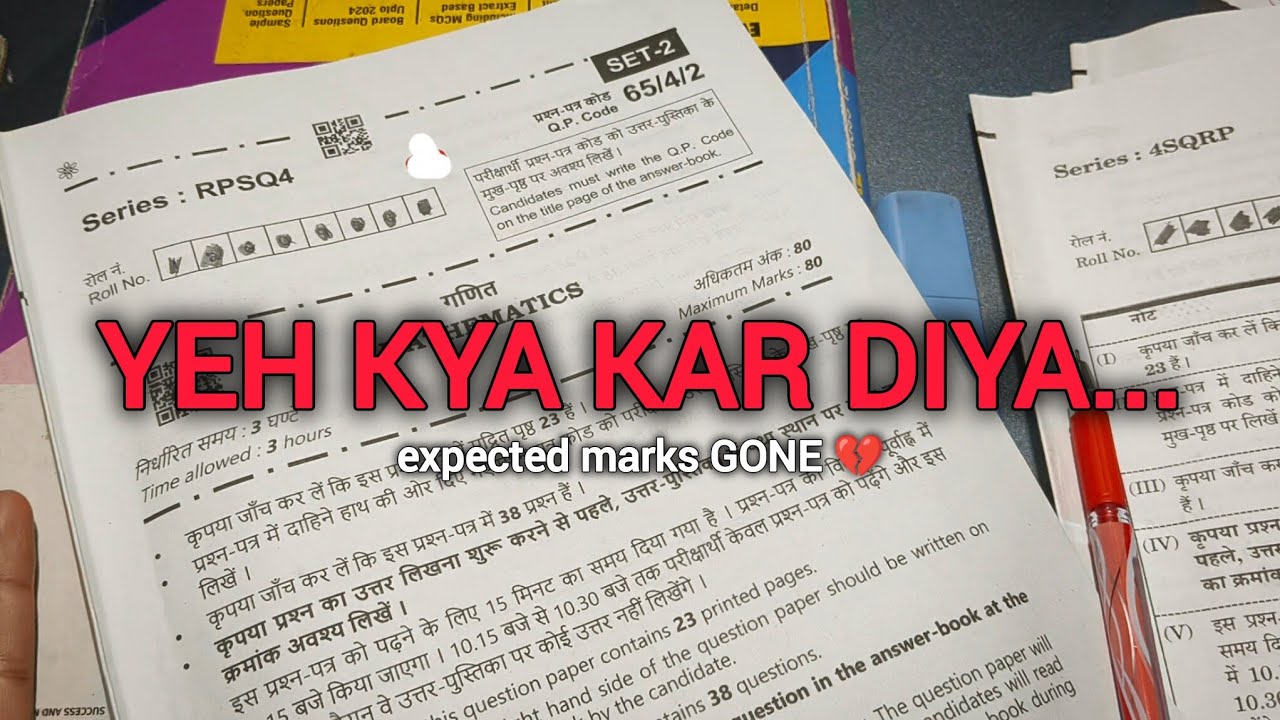 Post-Exam Breakdown After My Maths Boards… 💔