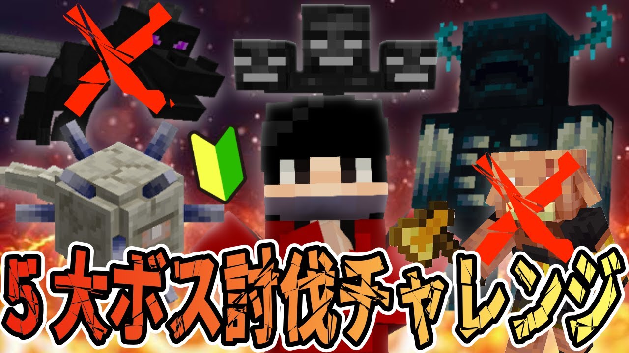 【生放送】 マイクラ初心者が１人で5大ボス討伐にチャレンジ！#2 【マインクラフト/minecraft】
