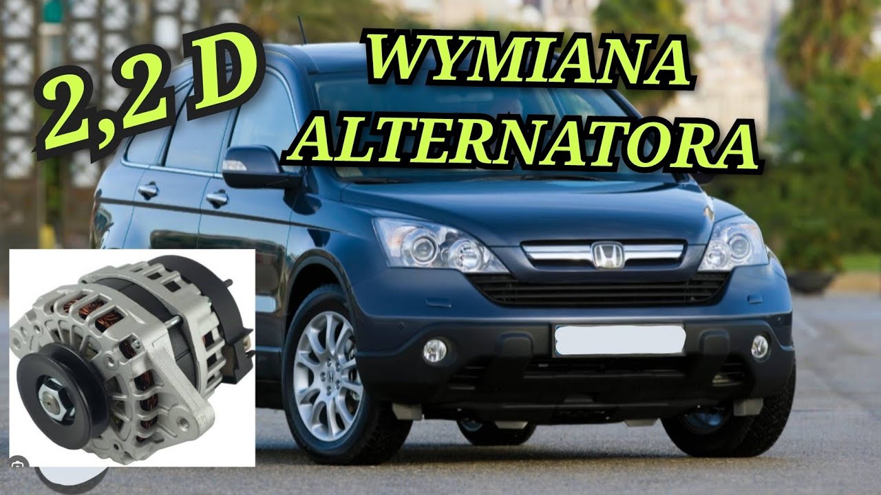 HONDA CR-V 2,2 Diesel jak wyjąć alternator wymiana alternatora demontaż wymienić n22a2