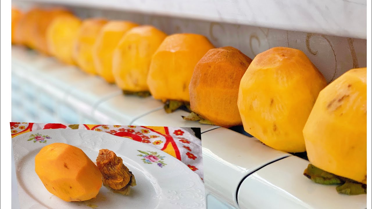 1 HƏFTƏDƏ XURMANI  TAM TƏBİİ QURUTMAQ Mütləq sınayın! #meyvekurutmak  как сушить хурму ОЧЕНЬ БЫСТРО!