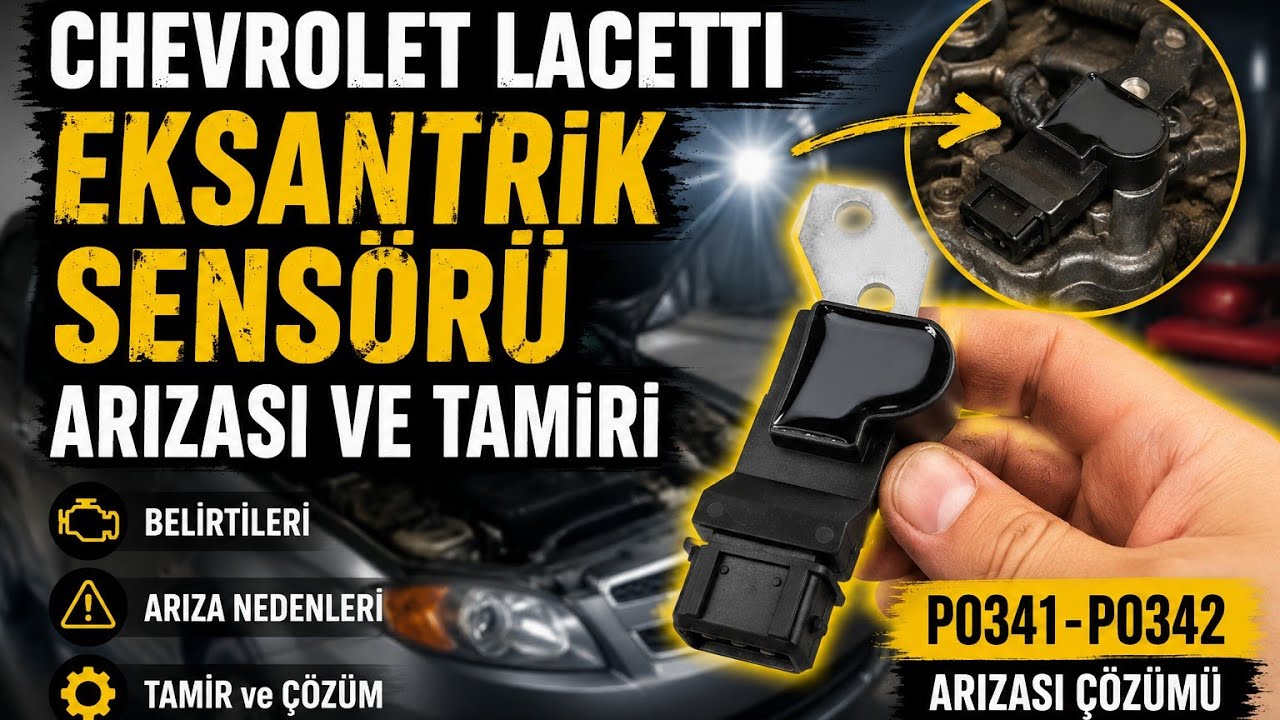 Chevrolet LACETTİ kam mili sensörü değişimi ve tamiri P0341-P0342 arızası, eksantrik sensörü tamiri