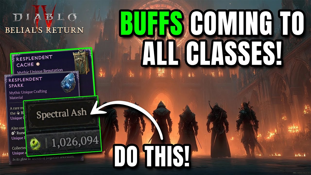 BUFFS COMING TO ALL CLASSES & SPARKS? Diablo 4 Patch
