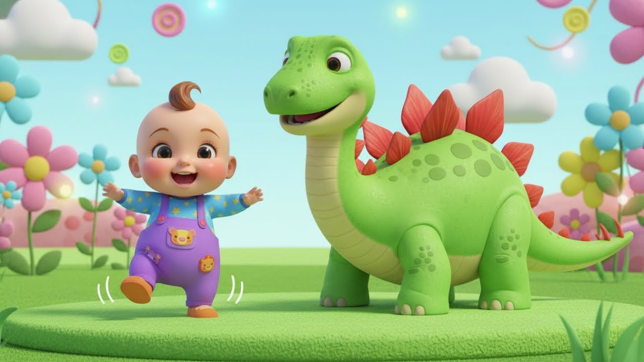 🎵 Dinosaur Dance Party Song | kids nursery rhymes | Baby Song, Fun Dino Cartoon 🦖🎶
